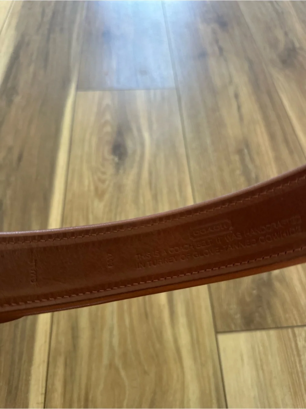 Coach womens Brown Leather Belt size small - Picture 5 of 6